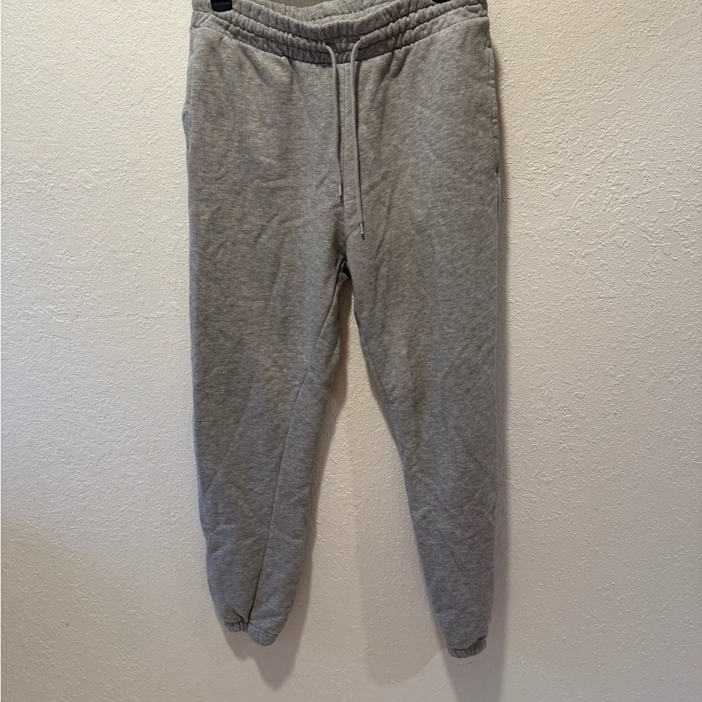Sweatpants with Elastic Waistband and Tapered Ankles